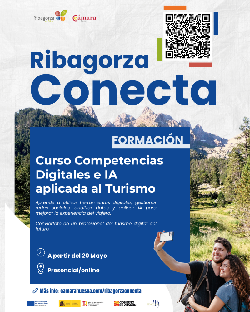 Imagen Curso on-line de Competencias digitales e IA aplicada al turismo Comarca de Ribagorza
